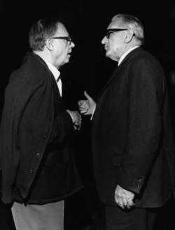 Prof. Böhm und Gustav Rudolf Sellner