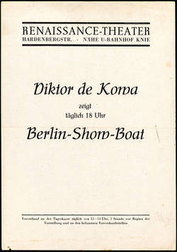 Viktor de Kowa zeigt Berlin-Show-Boat;