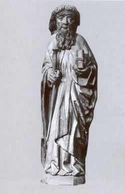 Apostel Paulus oder Matthäus (?), Figur vom Hochaltar der Marienkirche in Berlin