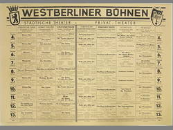 Spielplan Westberliner Bühnen
