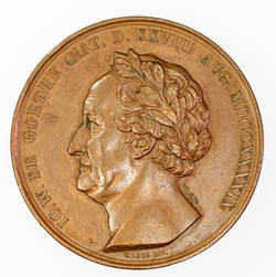 Medaille auf den Tod des Dichters Johann Wolfgang von Goethe;