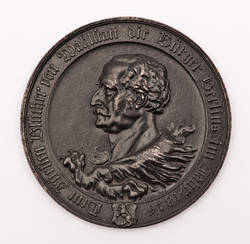 Medaille mit Blücher-Bildnis und Erzengel Michael auf der Rückseite