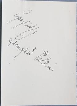Autogramm. Irmgard Klein