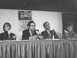 IFF 1987. Zsuzsa Gzinkoczy, Dolmetscher, Jan Nowiczki,  Marta Meszaros, Regie. Tagebuch für meine Geliebten, Ungarn