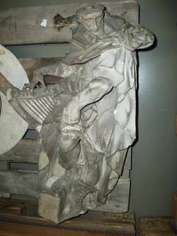 Figur des David vom Grabmal des Heino von Brösicke in der Dorfkirche Ketzür, (Abguss)