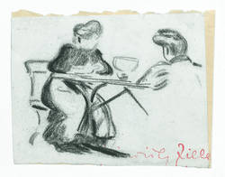 Zwei Frauen sitzend am Tisch