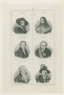 Humboldtbildnis (Rubens. Dürer. Alexander Humboldt. Banks. Robespier. Charette.);