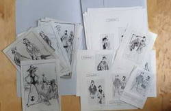 Für die Bilderdienste "Stern-Press" und "TP Modebild" gedruckte Zeichnungen von Ruth Döring