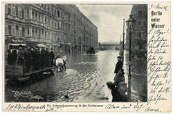 "Berlin unter Wasser - Die Ueberschwemmung in der Yorkstrasse"