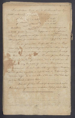 Johann Franz Encke, Manuskript und Bescheinigung;