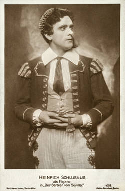 Heinrich Schlusnus als Figaro in Der Barbier von Sevilla;