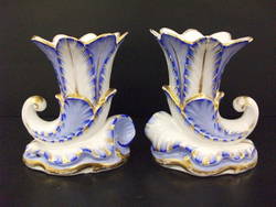 Vasenpaar, blau-goldene Staffage