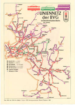 Liniennetz der BVG im Demokratischen Berlin