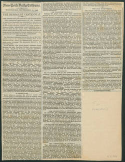  New-York Daily Tribune, 15.9.1869: The Humboldt Centennial