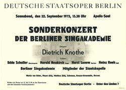 Sonderkonzerte der Berliner Singakademie 