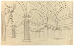 Saal mit dorischen Säulen