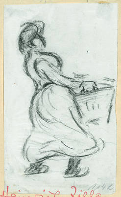 Frau mit Wäschekorb