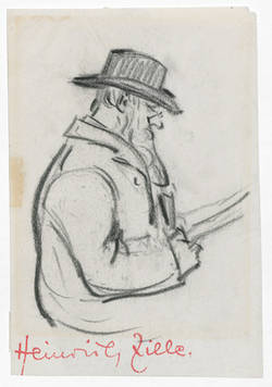 Lesender Mann mit Hut
