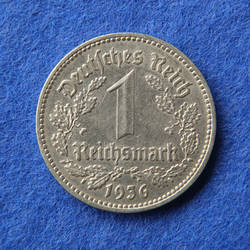 1 Reichsmark, Deutsches Reich 1936-1939;