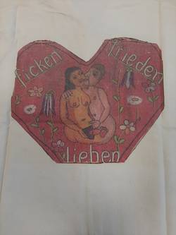 Damenbluse mit Emblem "Ficken ist Frieden"