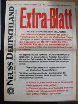 Extra-Blatt Nr. 1. Neuss Deutschland. Organ des Zentralkomiker-Teams der Satirischen Einheitspartei Deutschlands