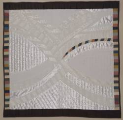 Textilbild: Kleines Weißes, Quilt, 1988