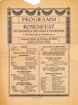 Programm Rosenfest zugunsten des Säuglingsheims