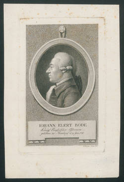 Johann Elert Bode Königl: Preussischer. Astronom geboren zu Hamburg 19. Jan. 1747;