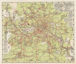 Verkehrskarte mit Fahrplan Winter 1926/27 und Straßenverzeichnis