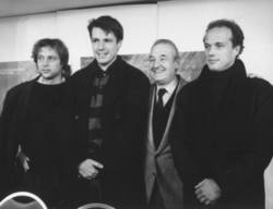 IFF 1988. Jean-Philippe Ecoffey, Lambert Wilson, Andrzej Wajda, Laurent Malet. Les possedes, Frankreich;
