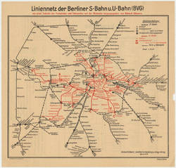 Liniennetz der Berliner S-Bahn u. U-Bahn (BVG)