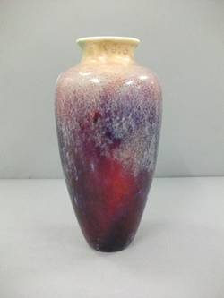 Vase, Überlauf- und Kristallglasur