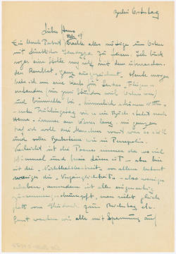 Brief von Jeanne Mammen an Hans Gaffron, Ostern 1946 (47?)