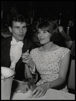 Horst Buchholz und Gattin Miriam Bru. Internationale Filmfestspiele 1959