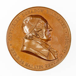 Medaille auf den Tod des Bildhauers Gottfried Schadow;