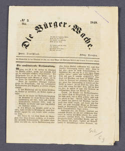 „Die Bürger-Wache - No. 3 - Mai 1848“