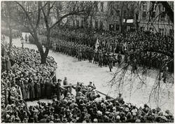 Potsdam, Reichspräsident von Hindenburg bei Abnahme einer Parade der Reichswehr