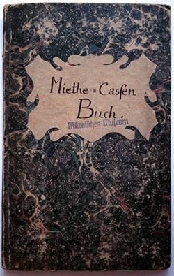 Miethe-Cassen Buch. Großes Haus 1798-1817.;