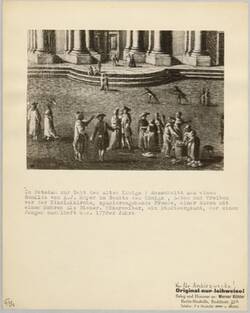 Leben und Treiben vor der Nikolaikirche Potsdam, 1770er Jahre [Gemälderepro, Ausschnitt]