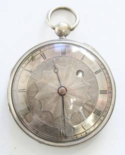 Silberne Spindeltaschenuhr um 1800