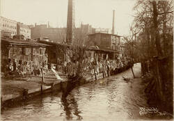Gerichtsstraße. Nach dem Hochwasser an der Panke am 14. April 1902