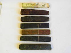 Sieben Schachteln verschiedener Hersteller für Rasiermesser;