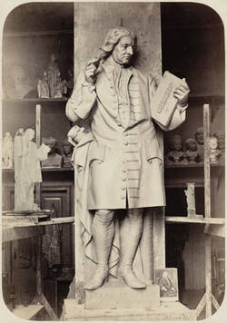 Denkmal Isaac Newton in Bildhauerwerkstatt
